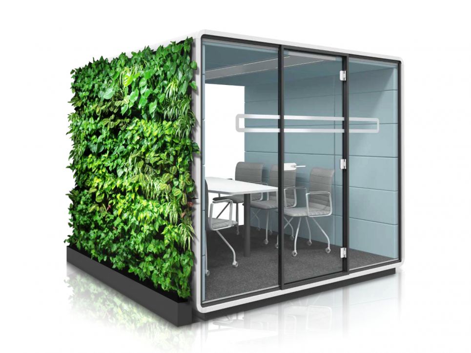 Modern office furniture integrated with plants | 4Nature System