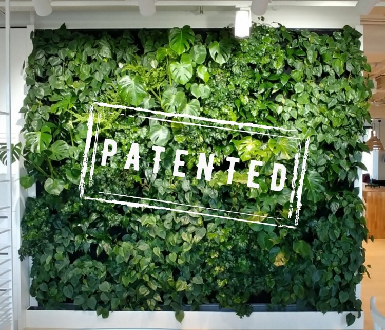 Patent for a vertical system for growing green walls
